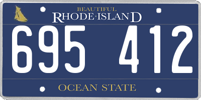 RI license plate 695412