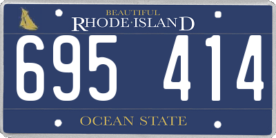 RI license plate 695414