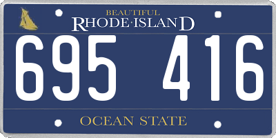 RI license plate 695416