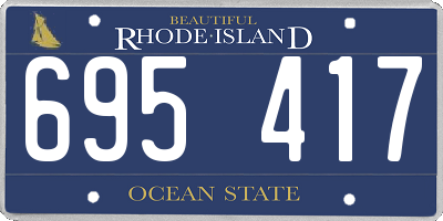 RI license plate 695417