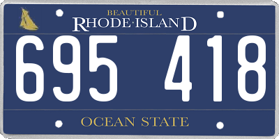 RI license plate 695418
