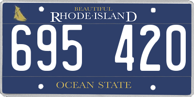 RI license plate 695420