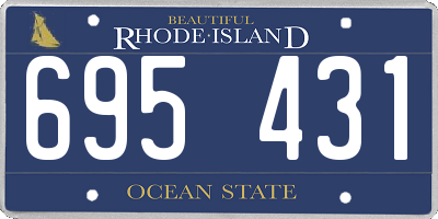 RI license plate 695431