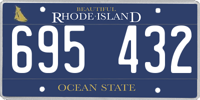 RI license plate 695432