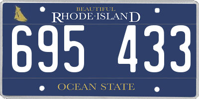 RI license plate 695433