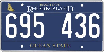 RI license plate 695436
