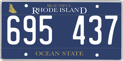 RI license plate 695437