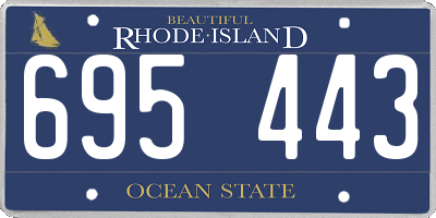 RI license plate 695443