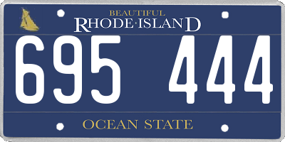 RI license plate 695444