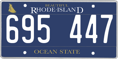 RI license plate 695447