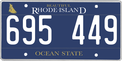 RI license plate 695449