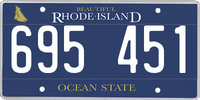 RI license plate 695451