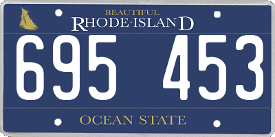 RI license plate 695453