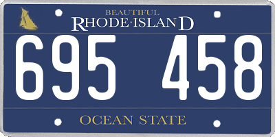 RI license plate 695458