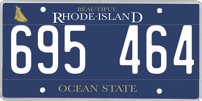 RI license plate 695464