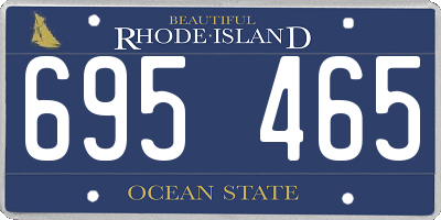 RI license plate 695465