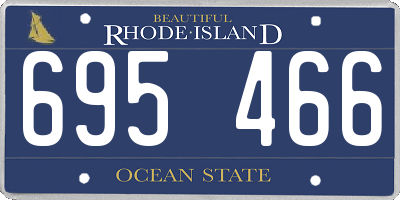 RI license plate 695466
