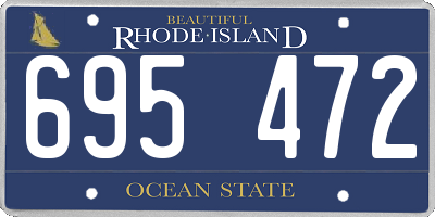 RI license plate 695472