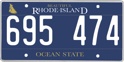 RI license plate 695474