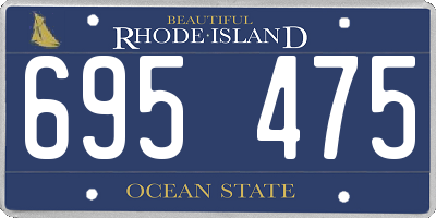 RI license plate 695475