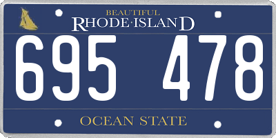 RI license plate 695478