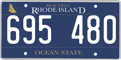 RI license plate 695480