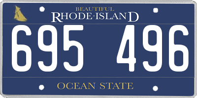 RI license plate 695496