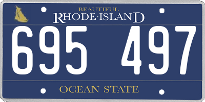RI license plate 695497