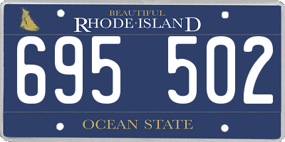 RI license plate 695502