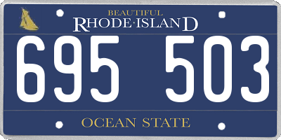 RI license plate 695503
