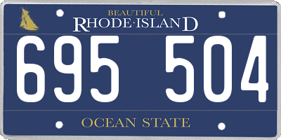 RI license plate 695504