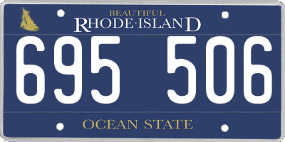 RI license plate 695506