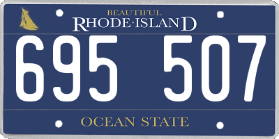 RI license plate 695507