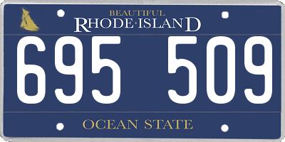 RI license plate 695509