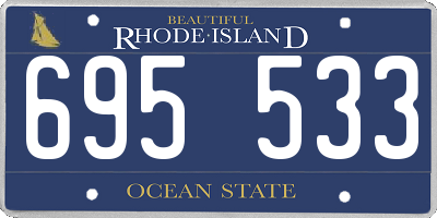 RI license plate 695533