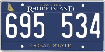 RI license plate 695534