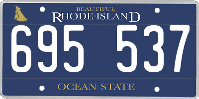 RI license plate 695537