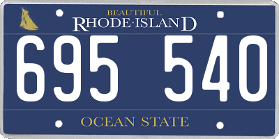 RI license plate 695540