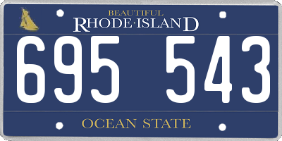 RI license plate 695543