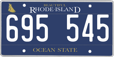 RI license plate 695545