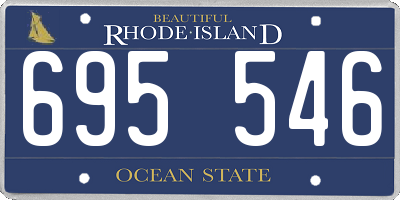 RI license plate 695546