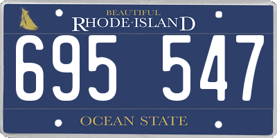 RI license plate 695547
