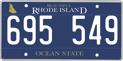 RI license plate 695549