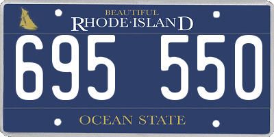 RI license plate 695550