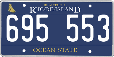 RI license plate 695553