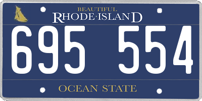 RI license plate 695554