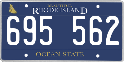 RI license plate 695562