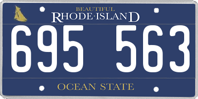 RI license plate 695563