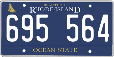 RI license plate 695564