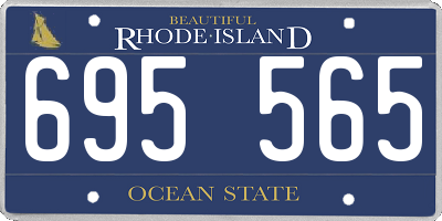 RI license plate 695565